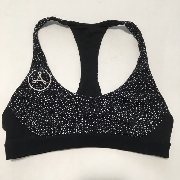 Lululemon Sports Black White Bra 4 - Picture 1 of 7